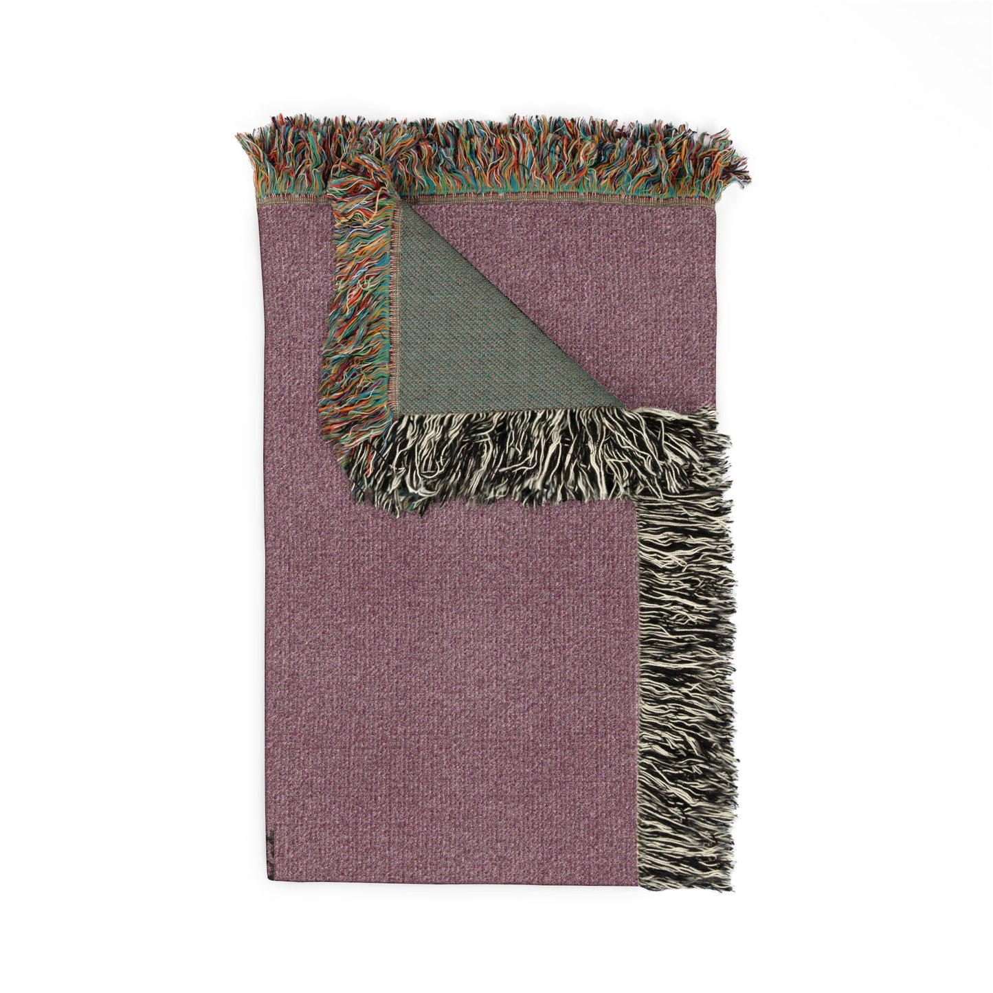 Woven Blanket — 'True Complicated Classic' Embroidered Throw (Pink or Green)