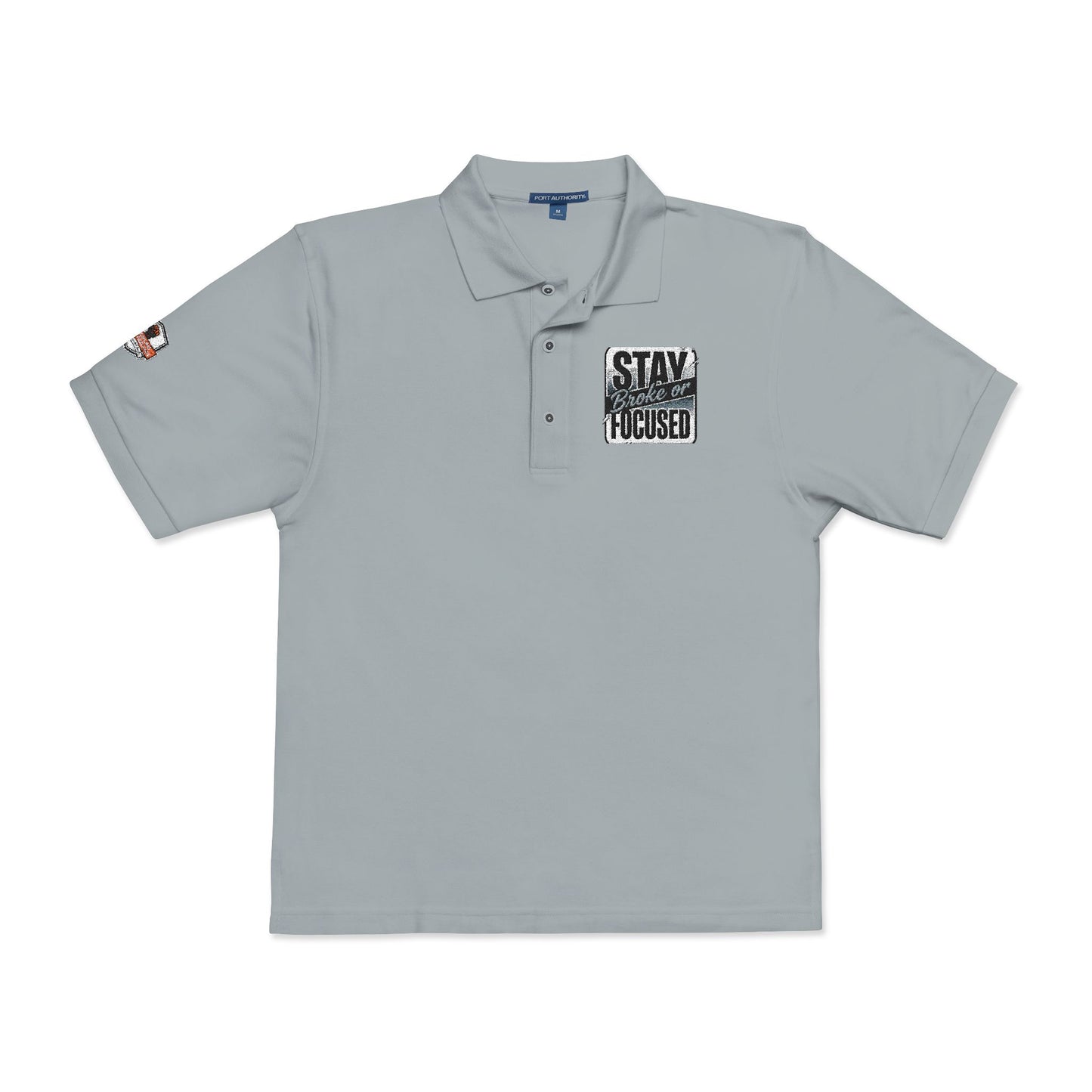 Stay Focused Embroidered Polo Shirt