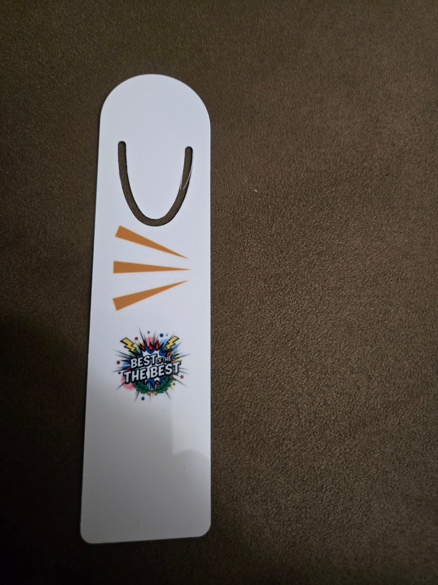 Metal Bookmark - 'Best of the Best' Color Splash Design