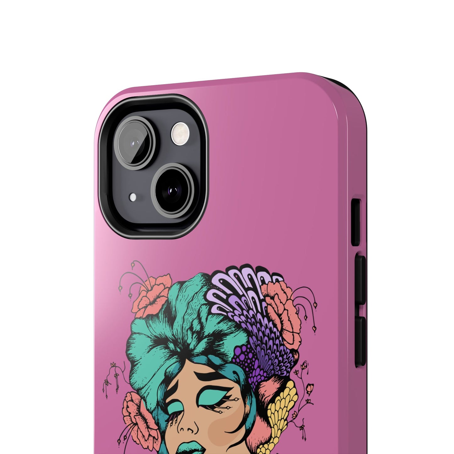 Tough Phone Case — Retro Floral Femme Illustration, Protective Art Phone Cover