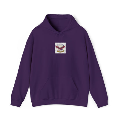 Patriotic Eagle Floral Hoodie – American Flag Wings Graphic Sweatshirt
