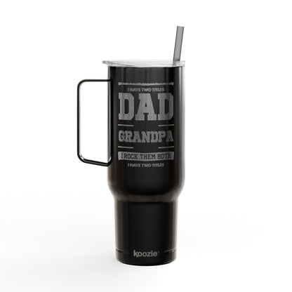 40oz Engraved Dad Tumbler with Lid & Straw - Insulated Travel Cup for Father’s Day