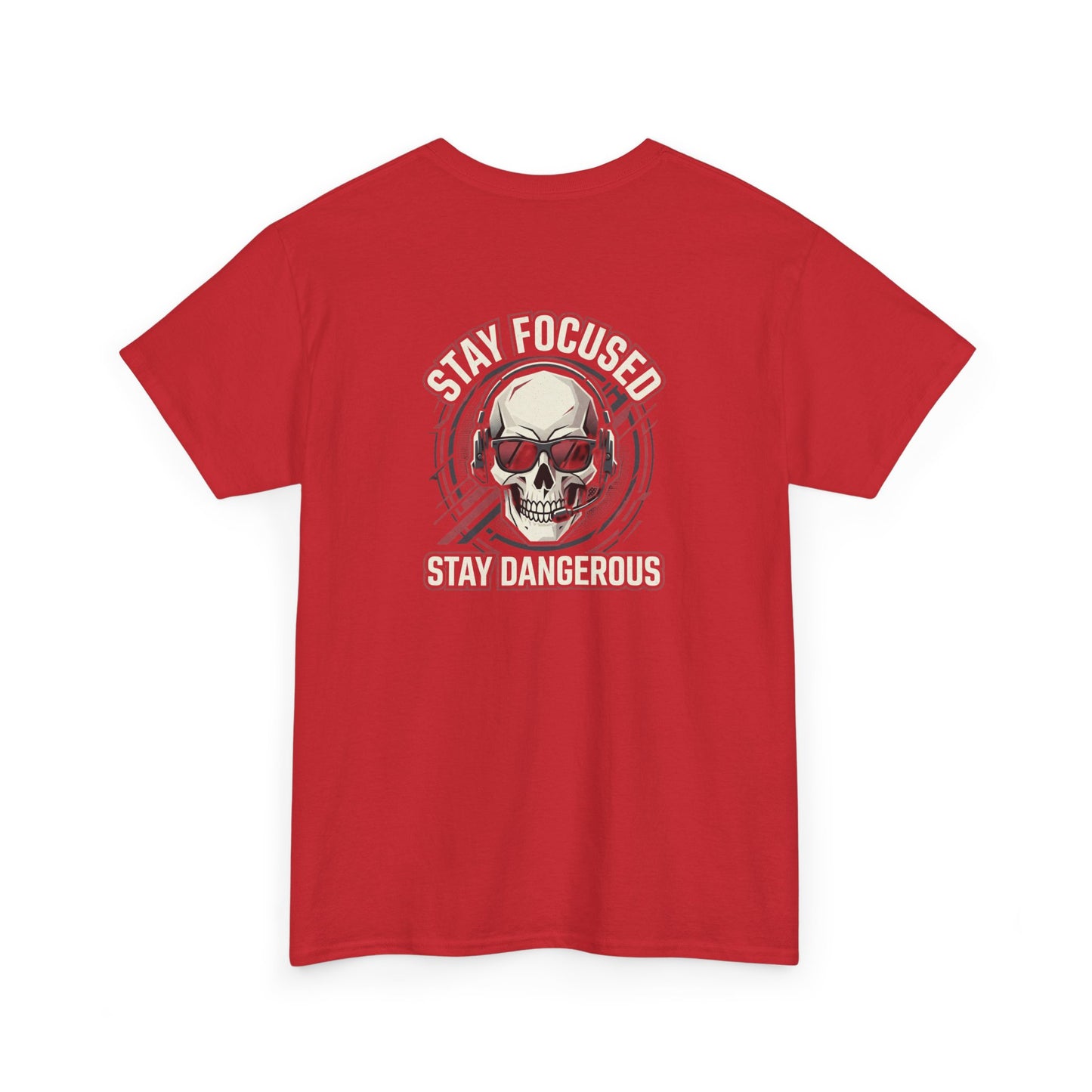 Unisex Heavy Cotton Tee DISCIPLINE OVER FEELINGS , STAY FOCUSED STAY DANGEROUS.