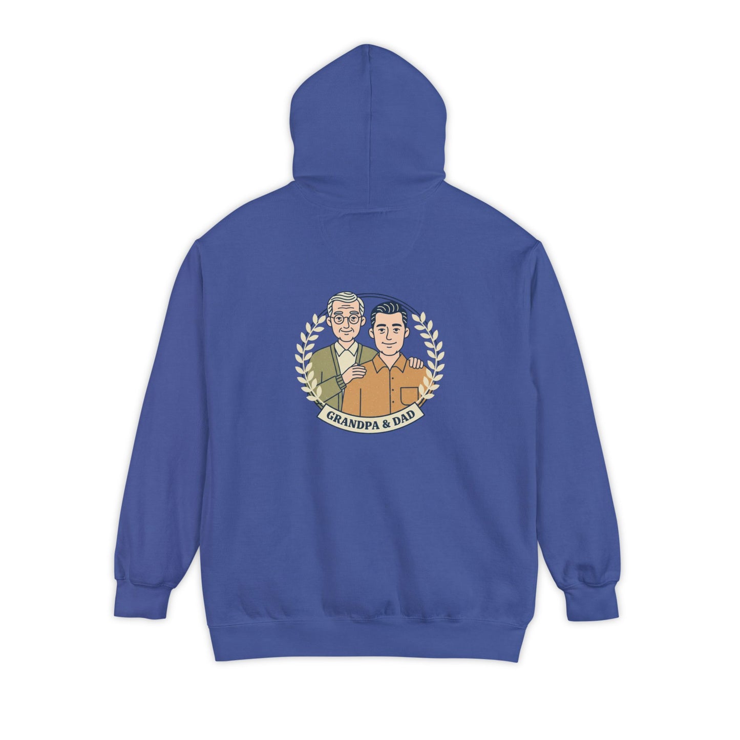 Grandpa & Dad Portrait Hoodie — Family Vintage Crewneck