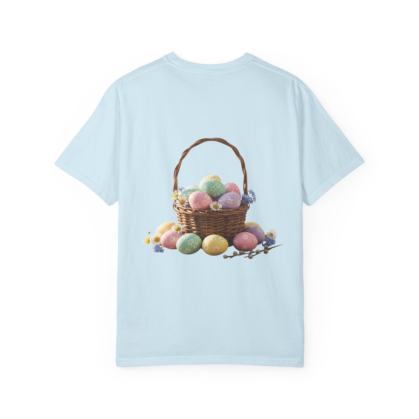 Easter Egg T-Shirt — Pastel Painted Egg & Basket Graphic