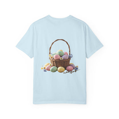 Easter Egg T-Shirt — Pastel Painted Egg & Basket Graphic