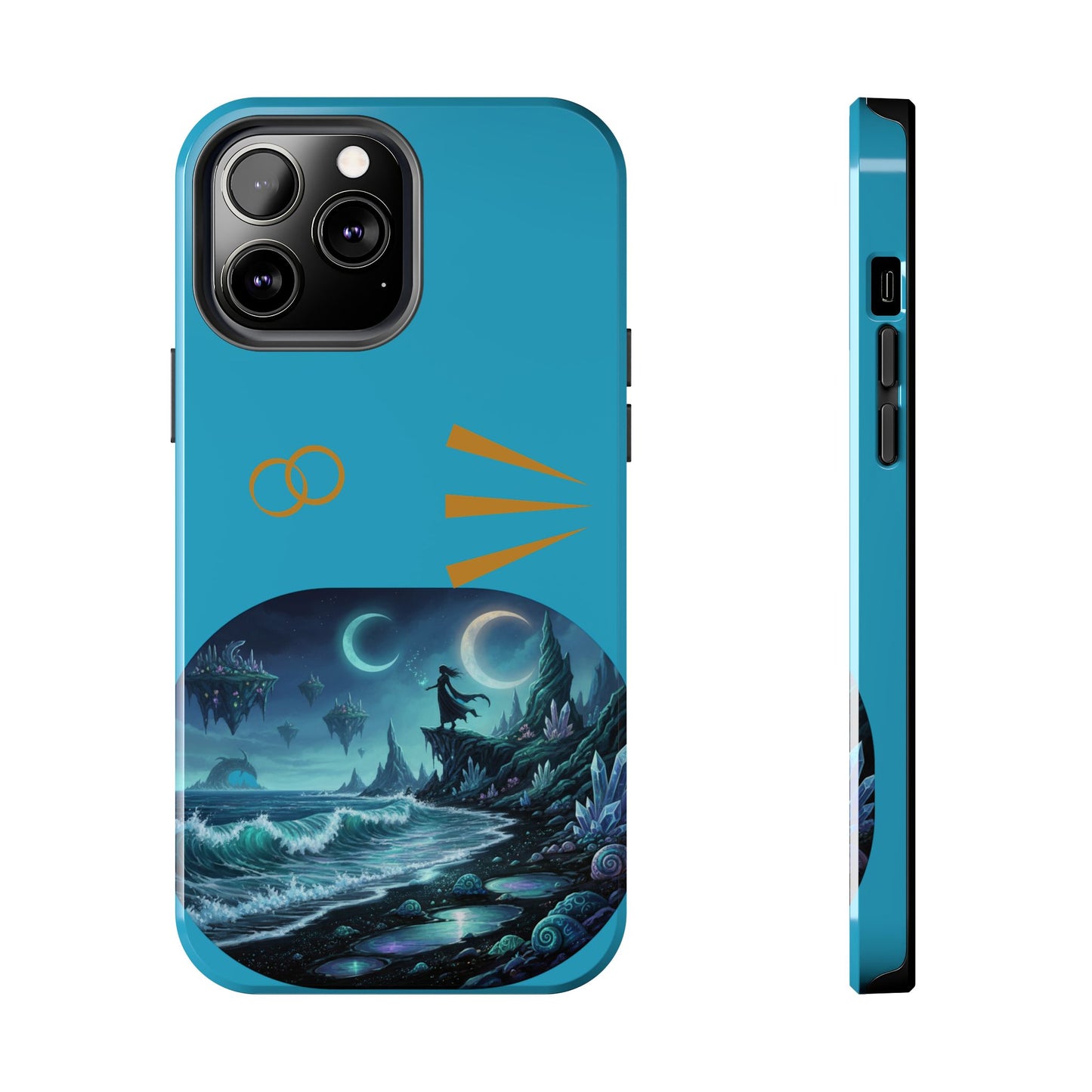 Tough Phone Case — Mystic Moonlit Shore Illustration