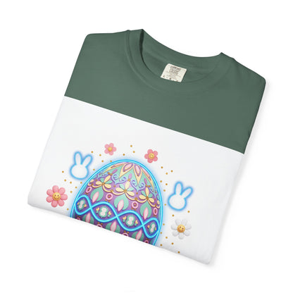 Easter Egg T-Shirt — Pastel Painted Egg & Basket Graphic
