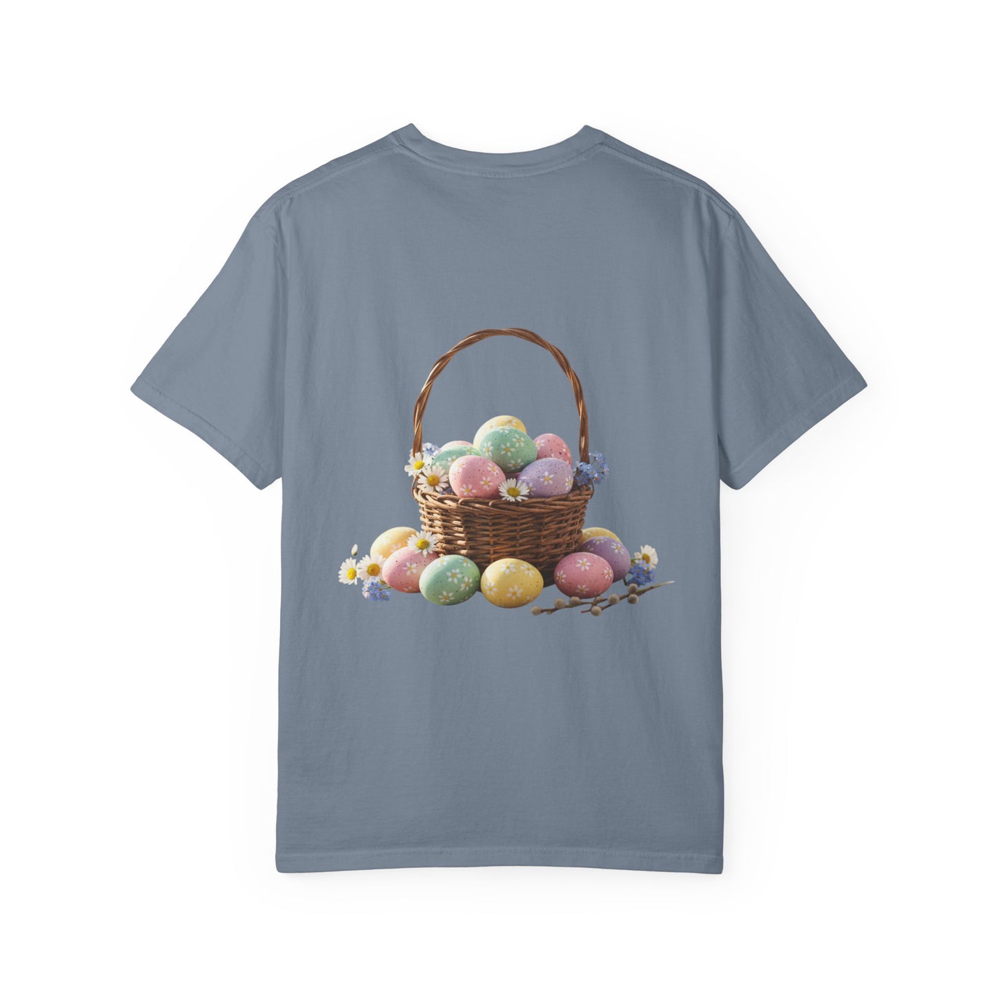 Easter Egg T-Shirt — Pastel Painted Egg & Basket Graphic