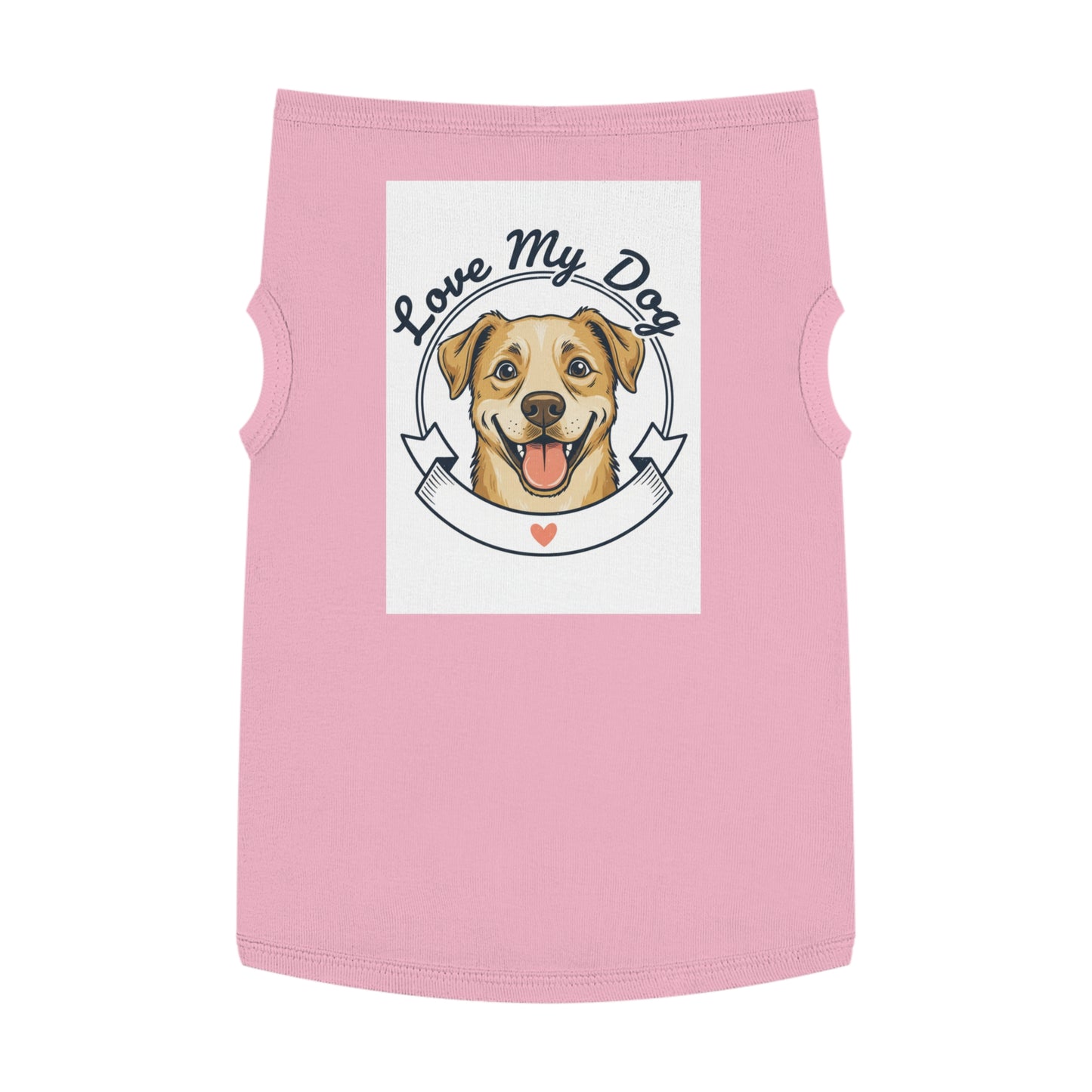 Dog Love Pet Tank Top - "Love My Dog" Cute Smiling Pup Graphic