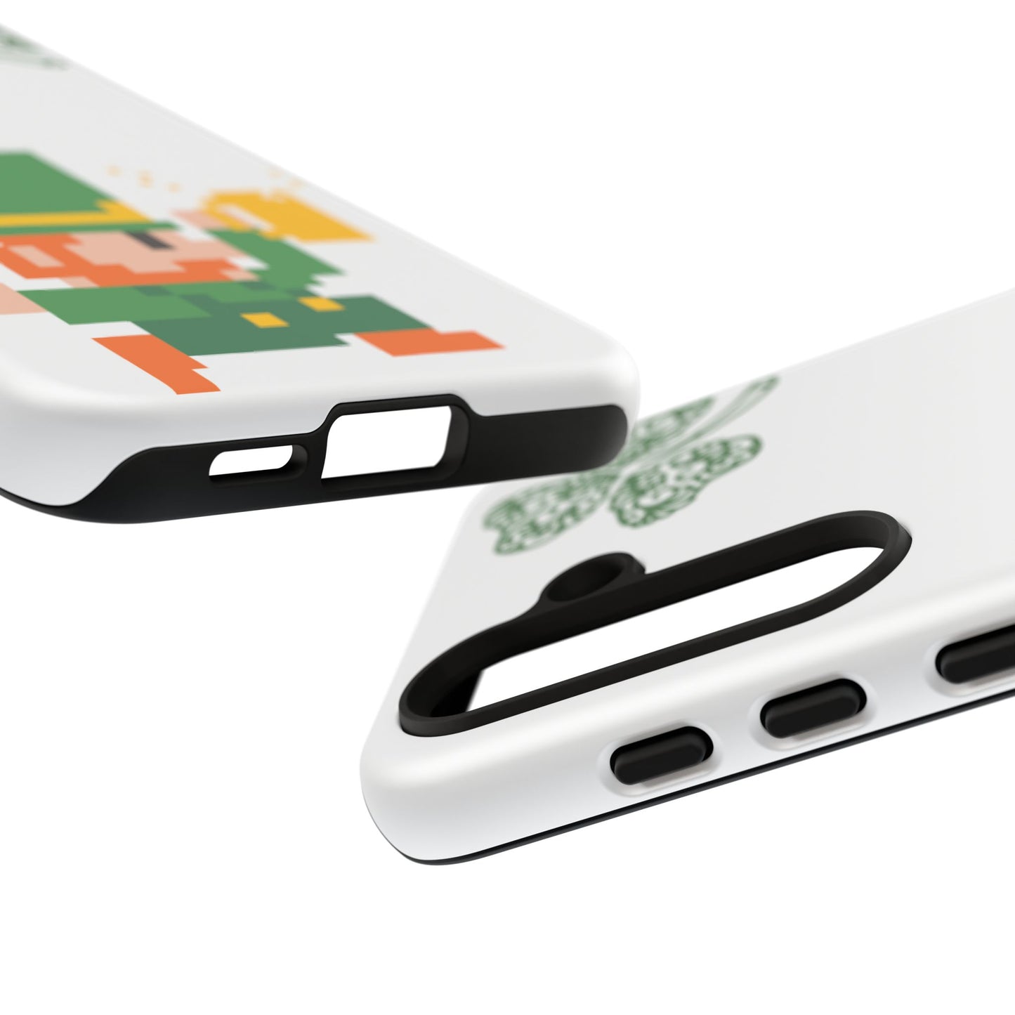 St. Patrick’s Pixel Leprechaun Phone Case — Cute Retro Gaming Clover Design