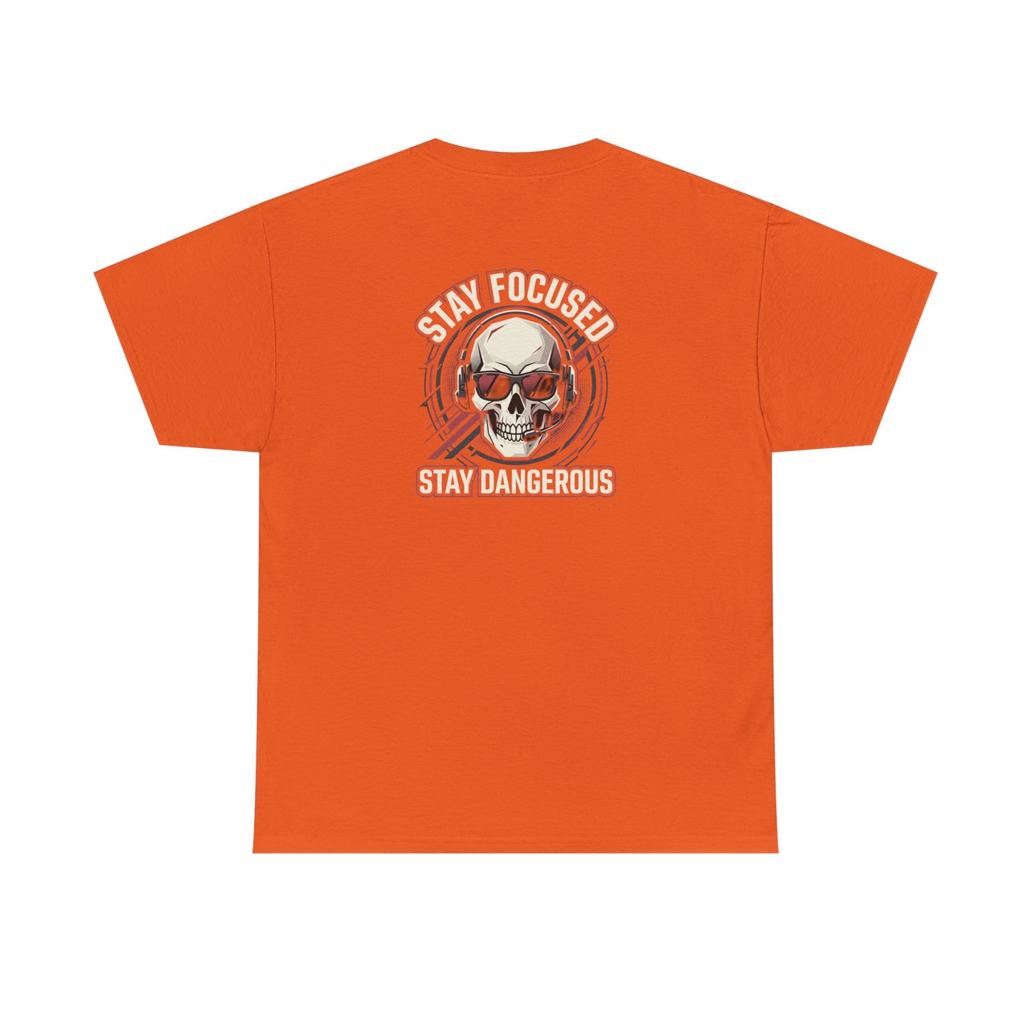 Unisex Heavy Cotton Tee DISCIPLINE OVER FEELINGS , STAY FOCUSED STAY DANGEROUS.