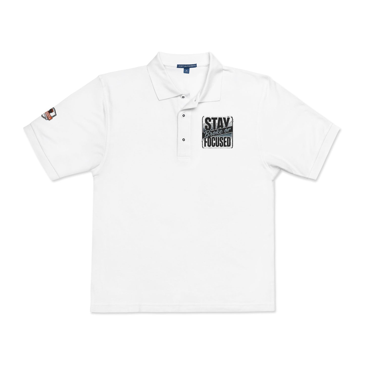 Stay Focused Embroidered Polo Shirt