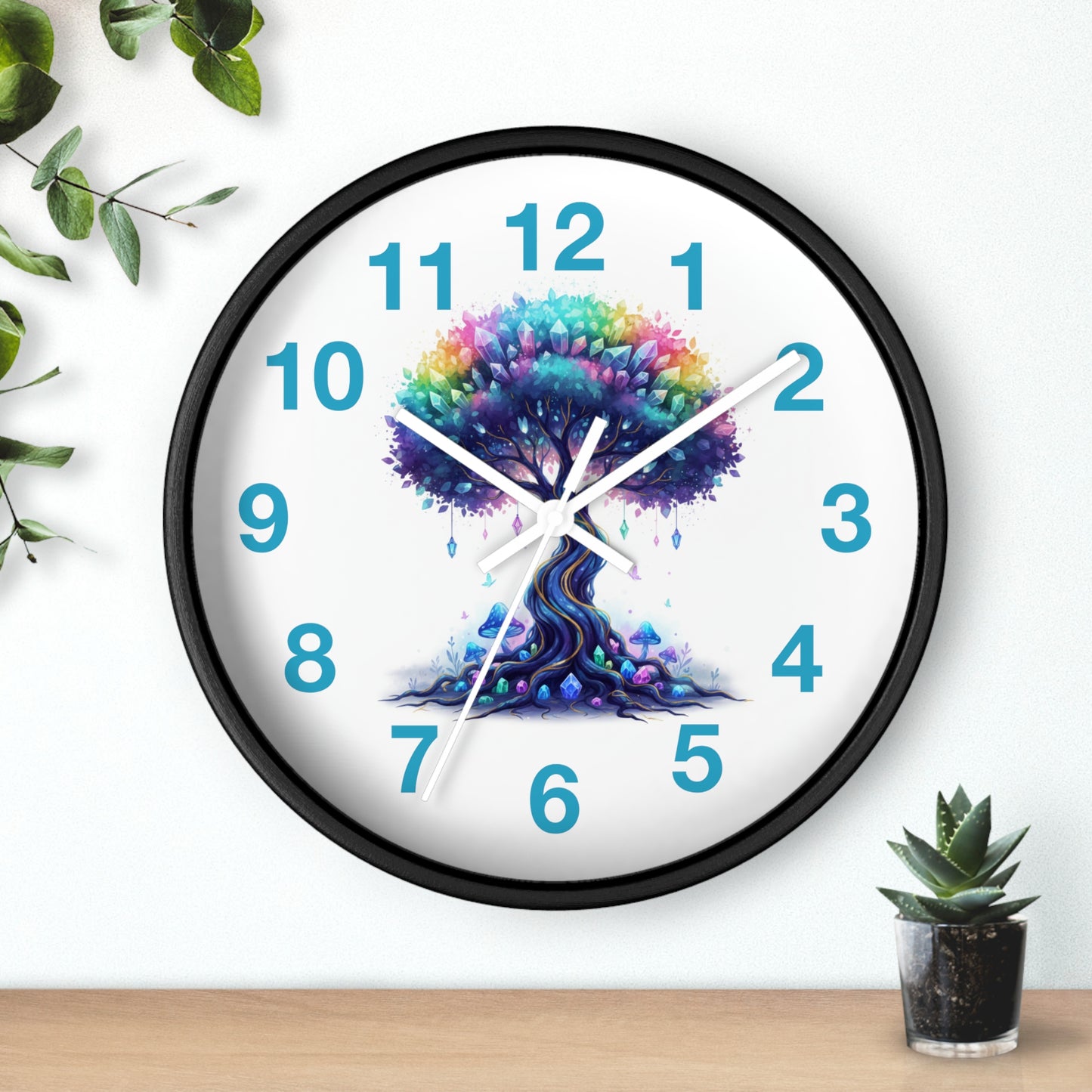 Colorful Tree Wall Clock — Rainbow Tree Home Decor Clock