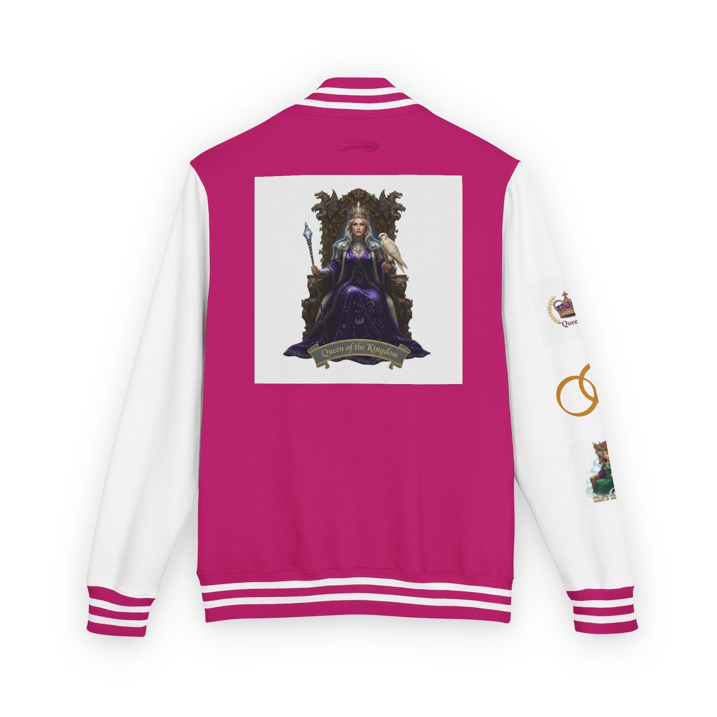 Letterman Jacket — Gothic Queen Illustration Varsity Jacket