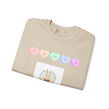 Easter Bunny & Candy Hearts Crewneck Sweatshirt