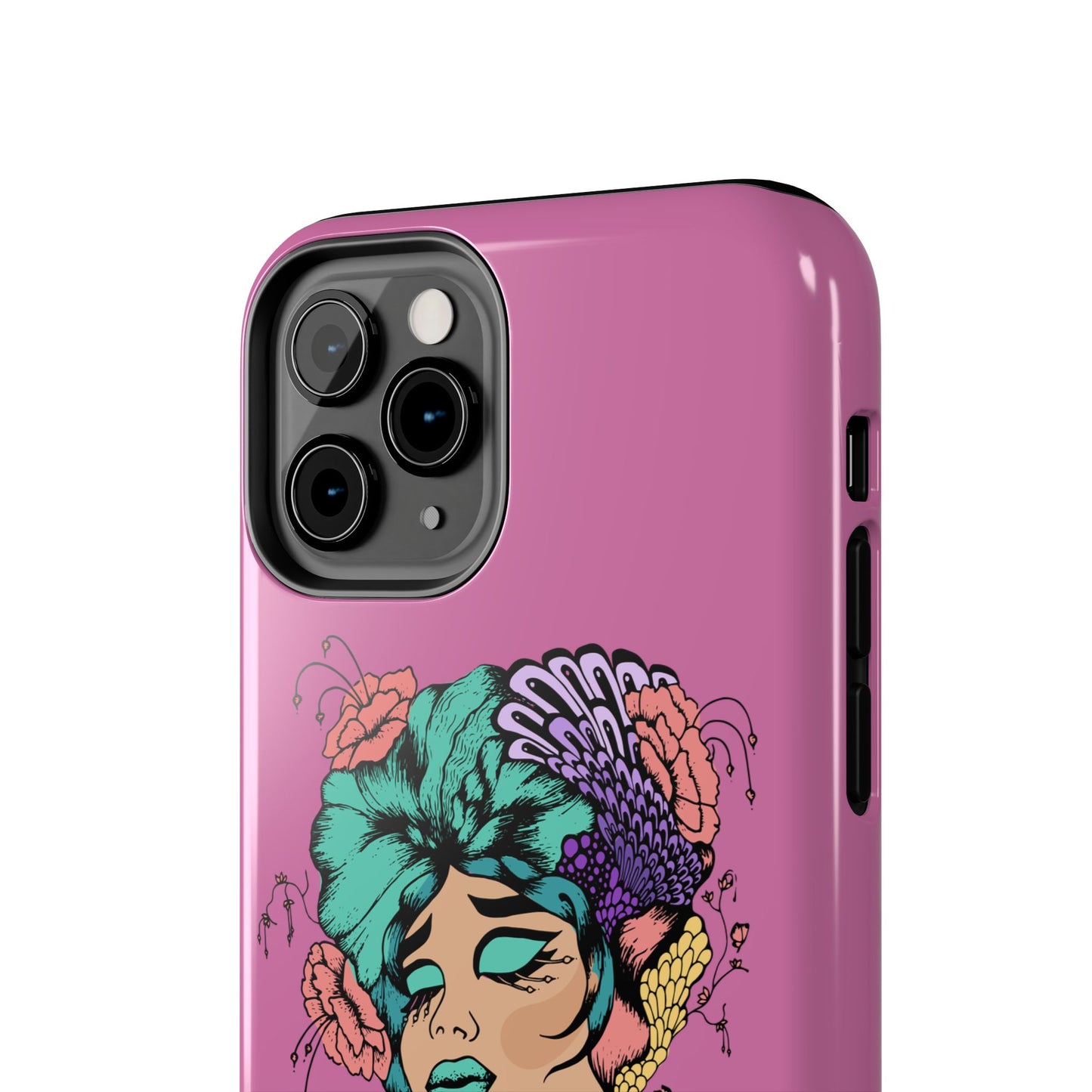 Tough Phone Case — Retro Floral Femme Illustration, Protective Art Phone Cover
