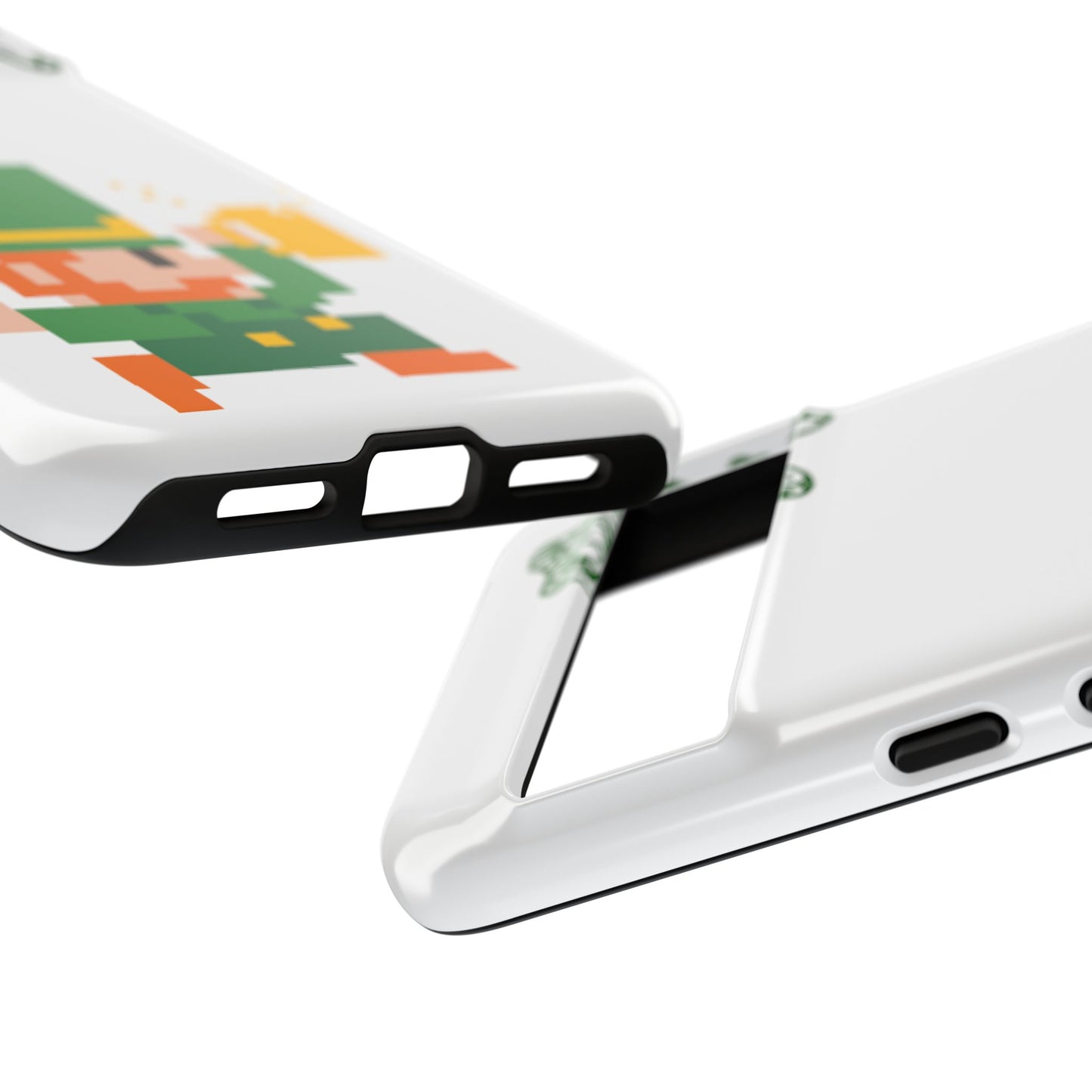 St. Patrick’s Pixel Leprechaun Phone Case — Cute Retro Gaming Clover Design