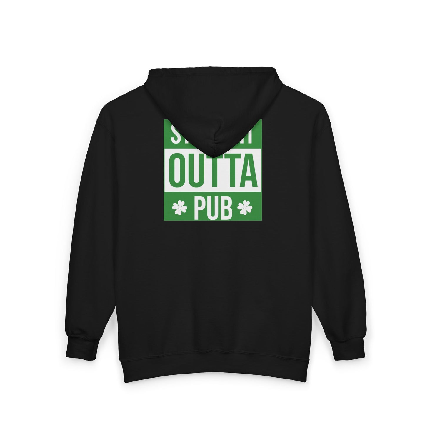 Cheers! Beer Zip Hoodie — ‘Straight Outta Pub’ St. Patrick’s Day Sweatshirt