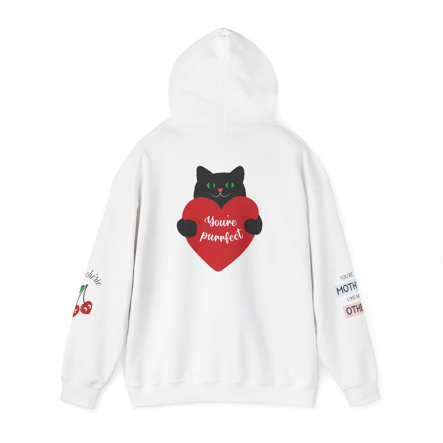 Mom Superhero Hoodie — “I don’t need superpowers, I am a MOM” Cat Heart Design