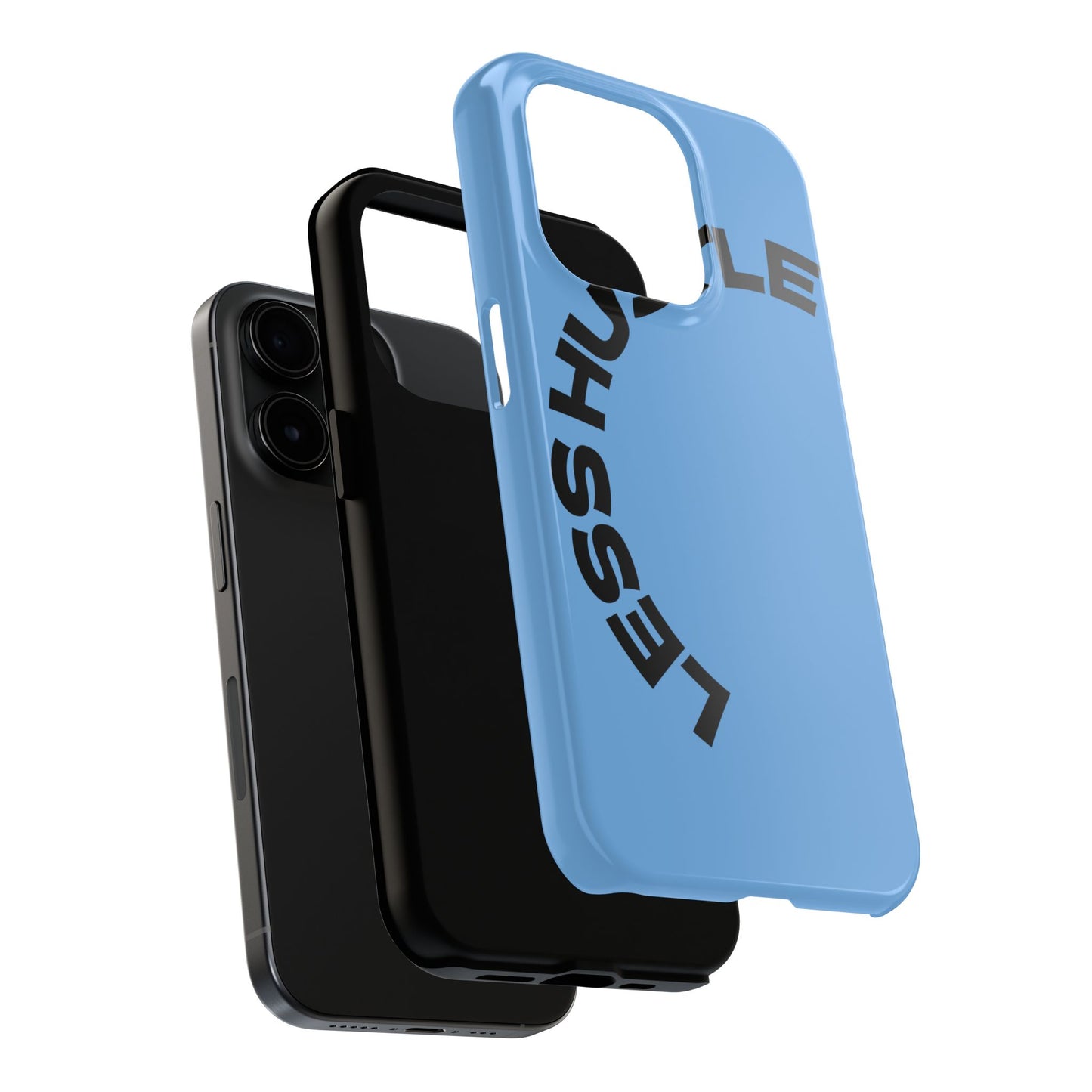 Tough Phone Case — "Less Hustle" Bold Arched Text Protective Cover