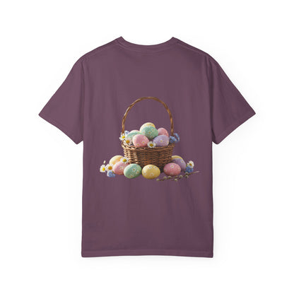 Easter Egg T-Shirt — Pastel Painted Egg & Basket Graphic