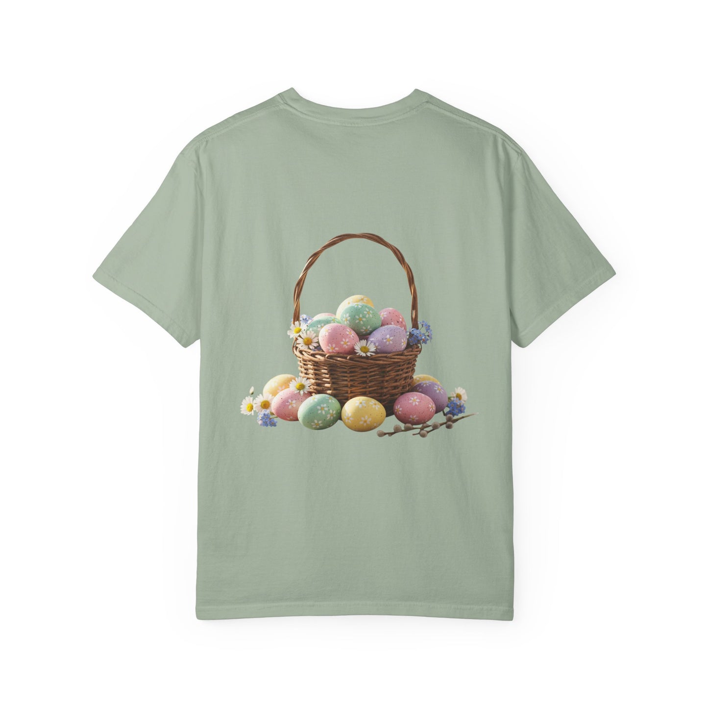 Easter Egg T-Shirt — Pastel Painted Egg & Basket Graphic