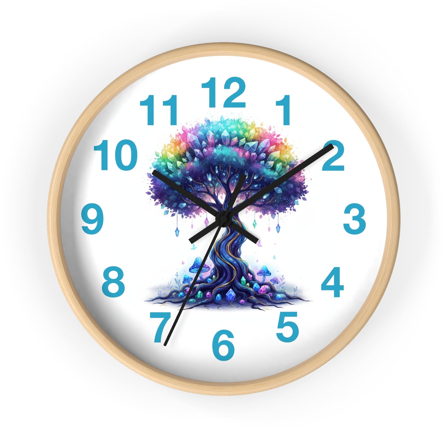 Colorful Tree Wall Clock — Rainbow Tree Home Decor Clock