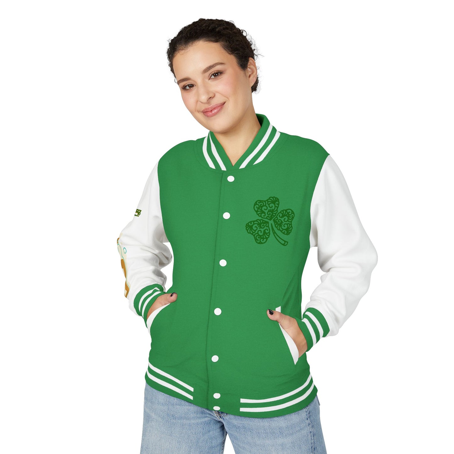Lucky & Proud Shamrock Letterman Jacket