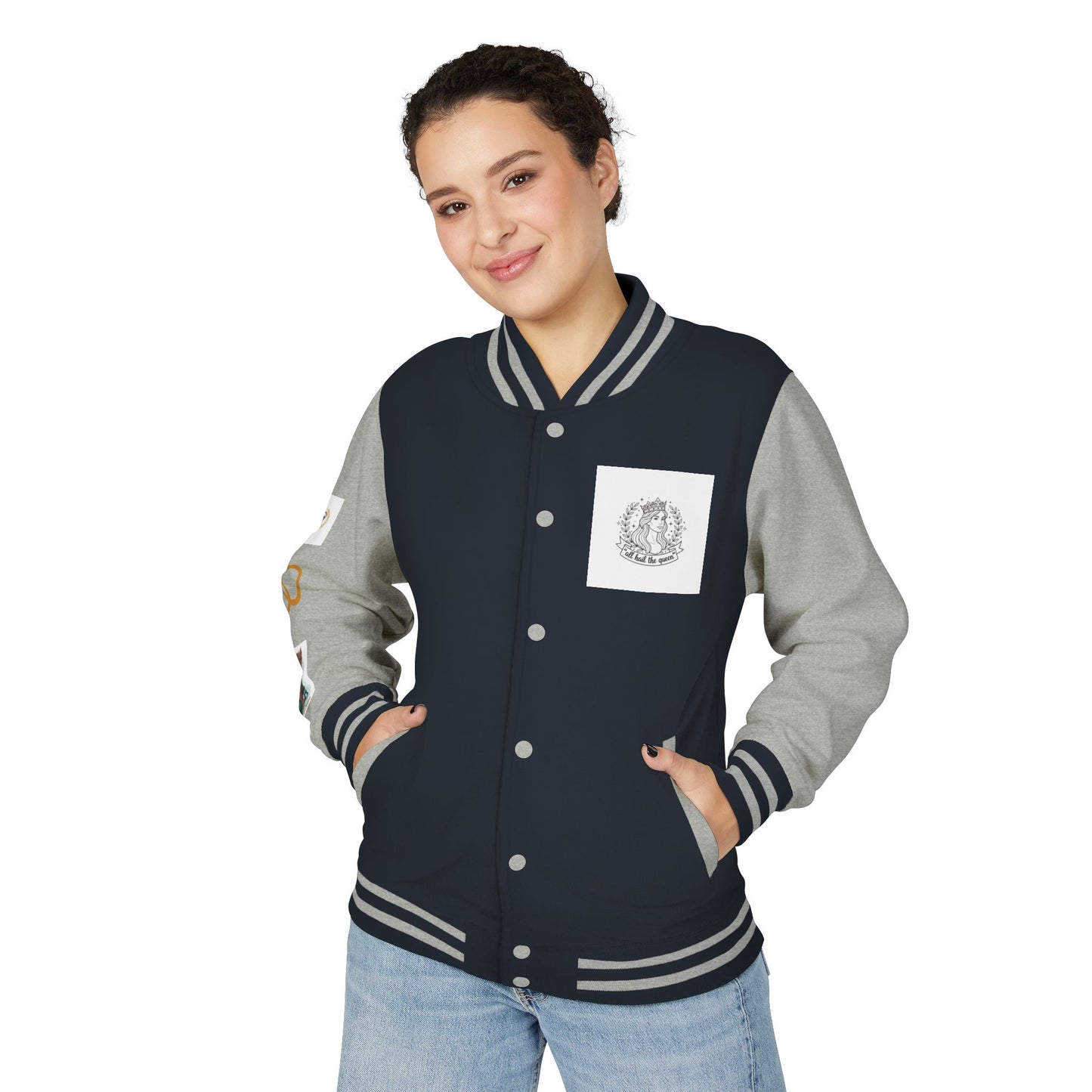 Letterman Jacket — Gothic Queen Illustration Varsity Jacket