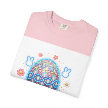 Easter Egg T-Shirt — Pastel Painted Egg & Basket Graphic