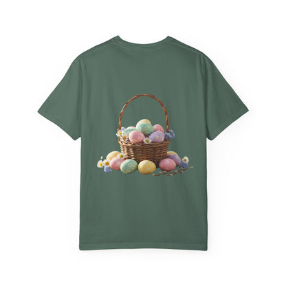 Easter Egg T-Shirt — Pastel Painted Egg & Basket Graphic