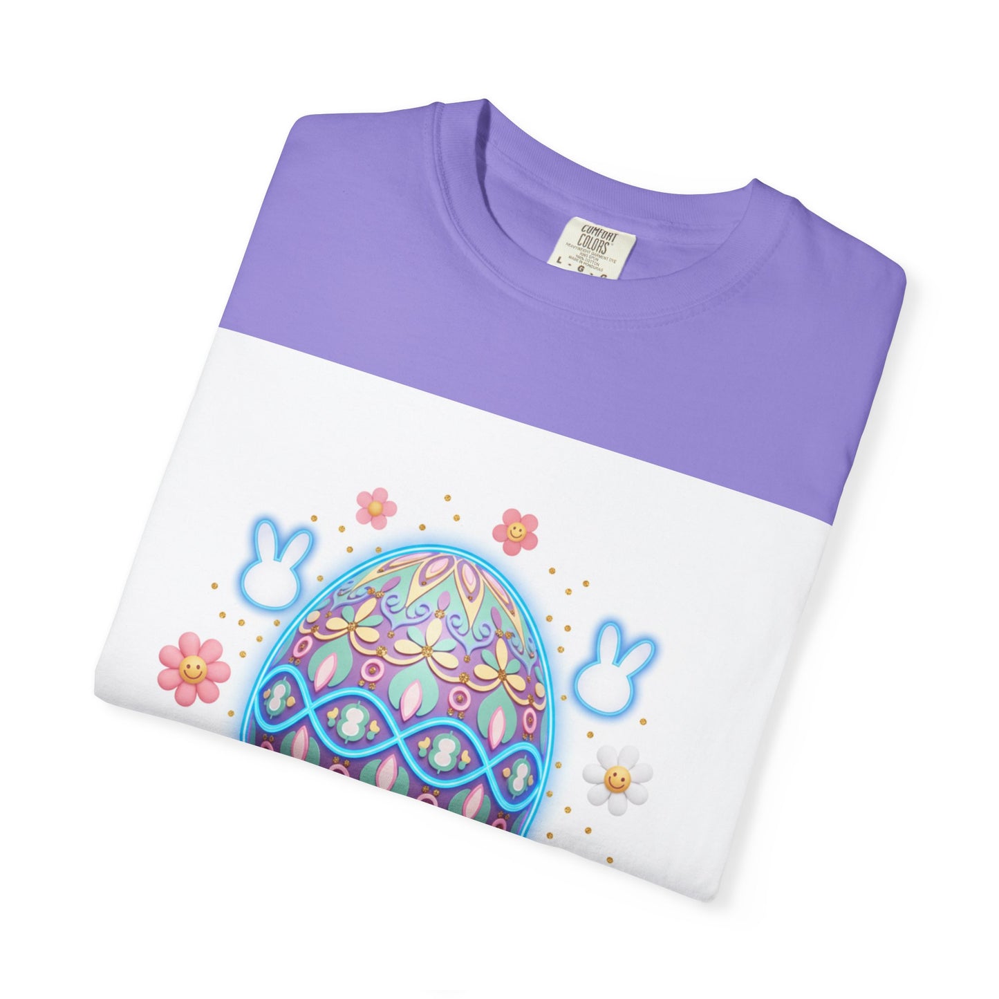 Easter Egg T-Shirt — Pastel Painted Egg & Basket Graphic
