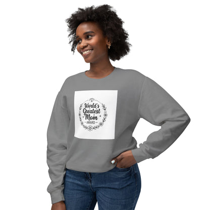 World's Greatest Mom Crewneck Sweatshirt – Floral Award Design, Mother's Day Gift