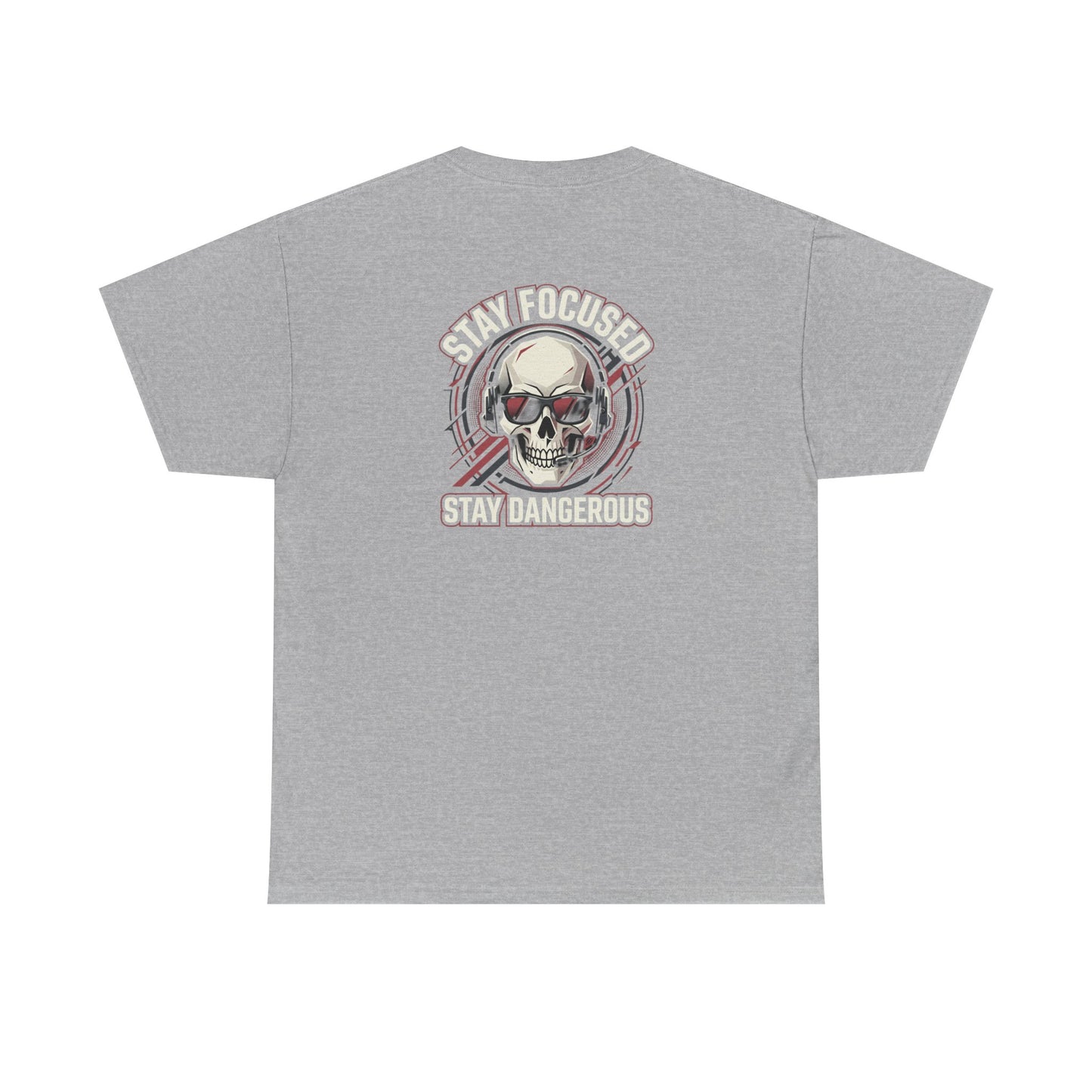 Unisex Heavy Cotton Tee DISCIPLINE OVER FEELINGS , STAY FOCUSED STAY DANGEROUS.