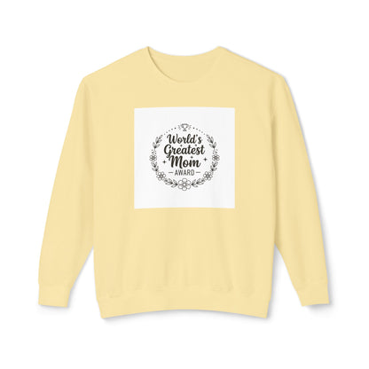 World's Greatest Mom Crewneck Sweatshirt – Floral Award Design, Mother's Day Gift