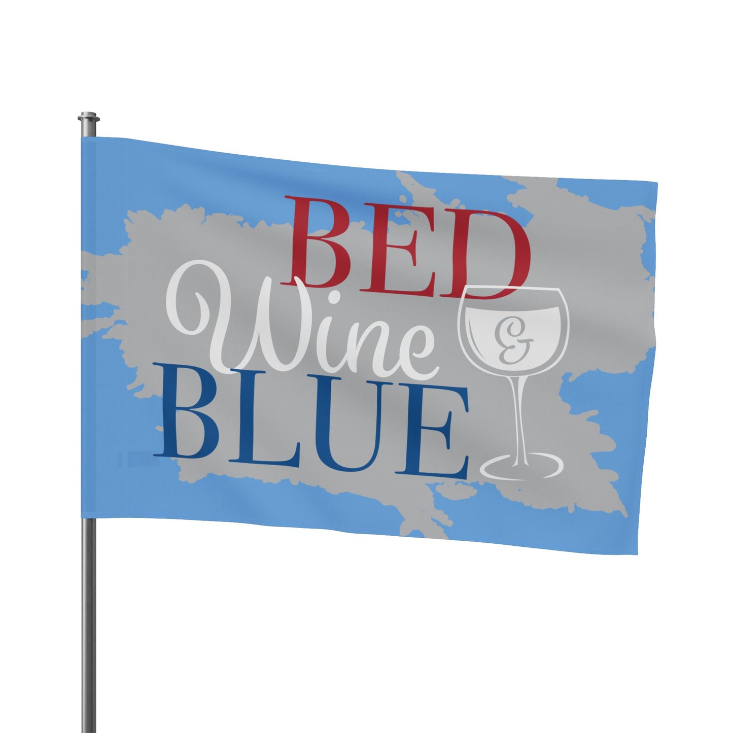 Flag - "Bed Wine & Blue" Decorative Flag