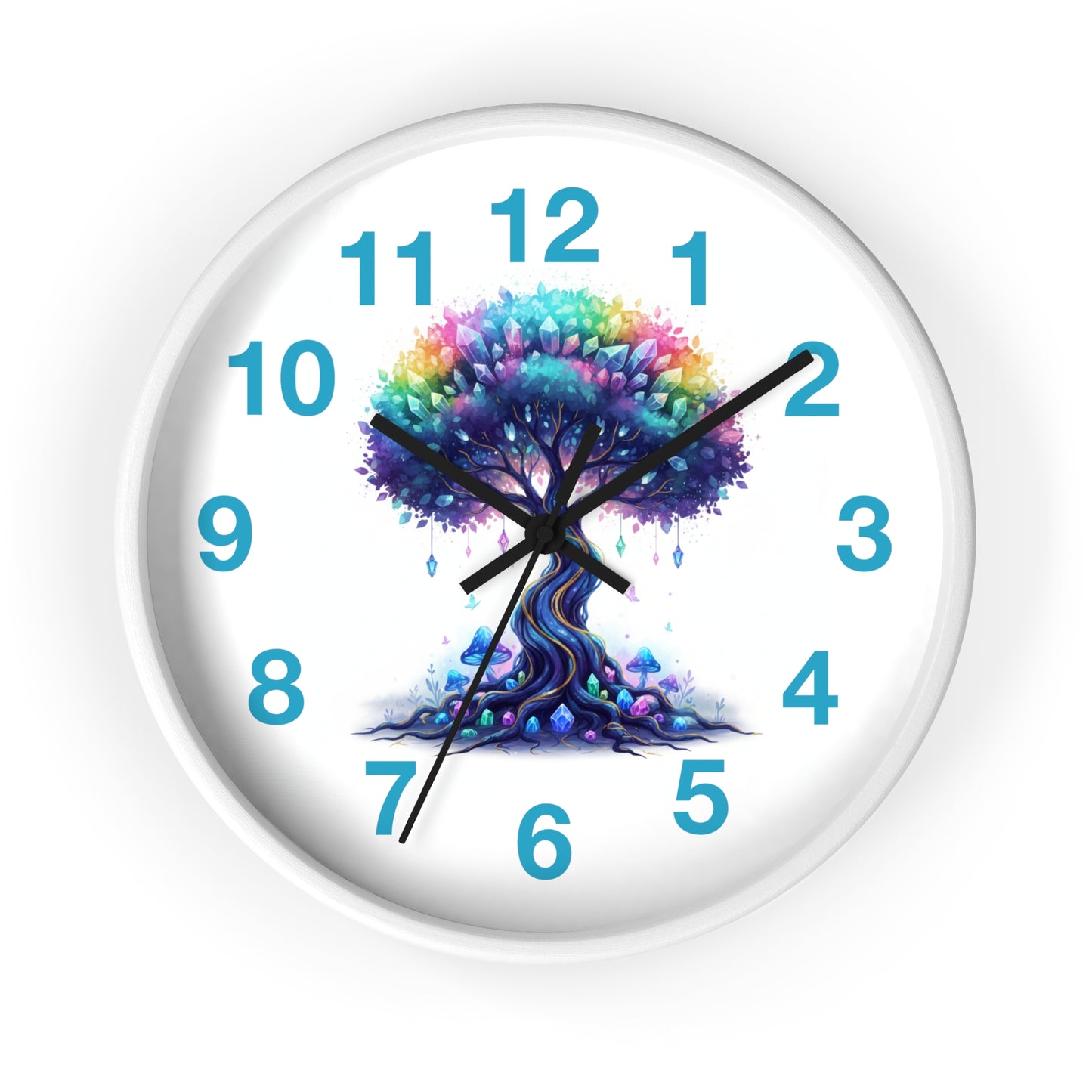 Colorful Tree Wall Clock — Rainbow Tree Home Decor Clock