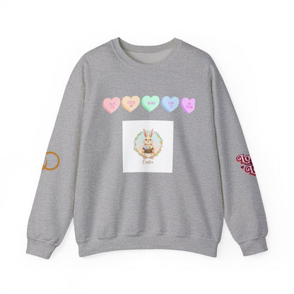 Easter Bunny & Candy Hearts Crewneck Sweatshirt