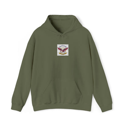 Patriotic Eagle Floral Hoodie – American Flag Wings Graphic Sweatshirt