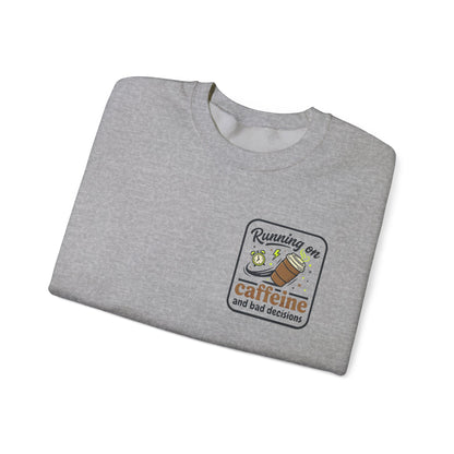 Crewneck Sweatshirt — "Mentally on Vacation, Physically at Work" Coffee Vibe