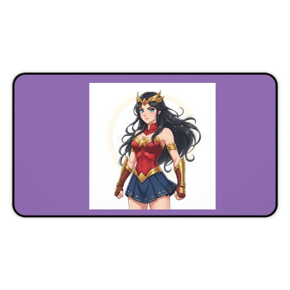 Wonder Hero Desk Mat — Purple Superhero Mousepad