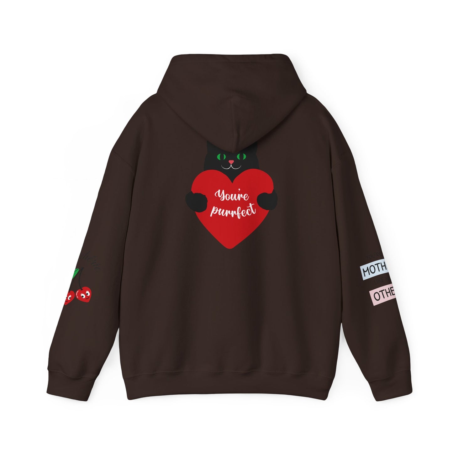 Mom Superhero Hoodie — “I don’t need superpowers, I am a MOM” Cat Heart Design
