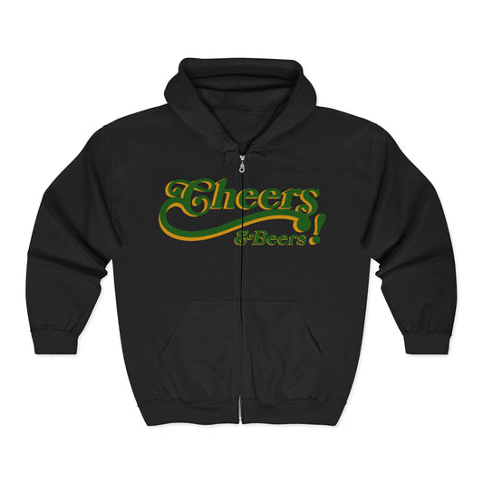 Cheers! Beer Zip Hoodie — ‘Straight Outta Pub’ St. Patrick’s Day Sweatshirt