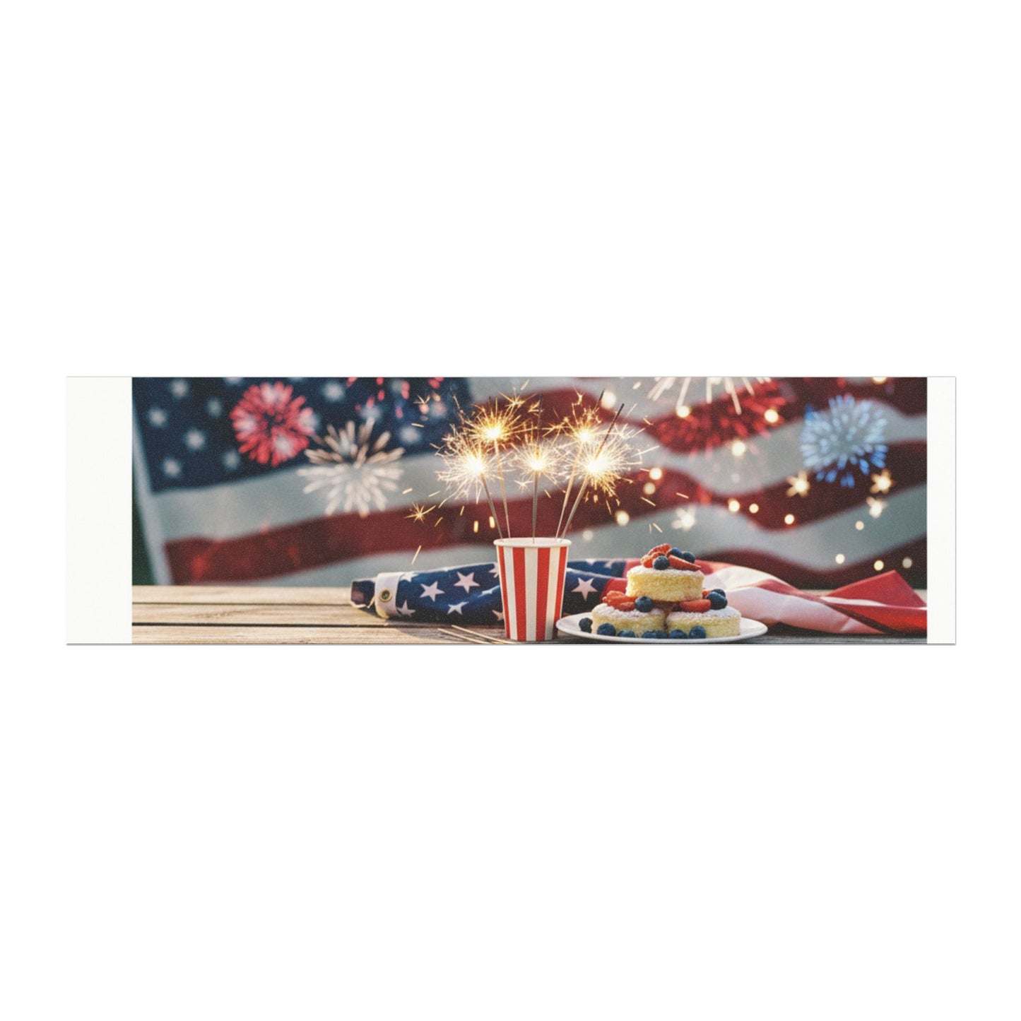 Patriotic Fireworks Car Magnet — American Flag 4th of July Decor