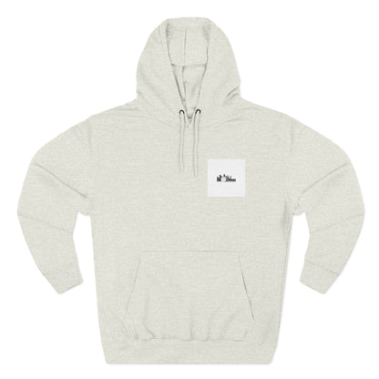 Minimalist Cat Dot-Art Hoodie — Small Chest Graphic Fleece Pullover