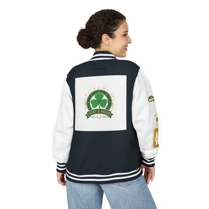 Lucky & Proud Shamrock Letterman Jacket