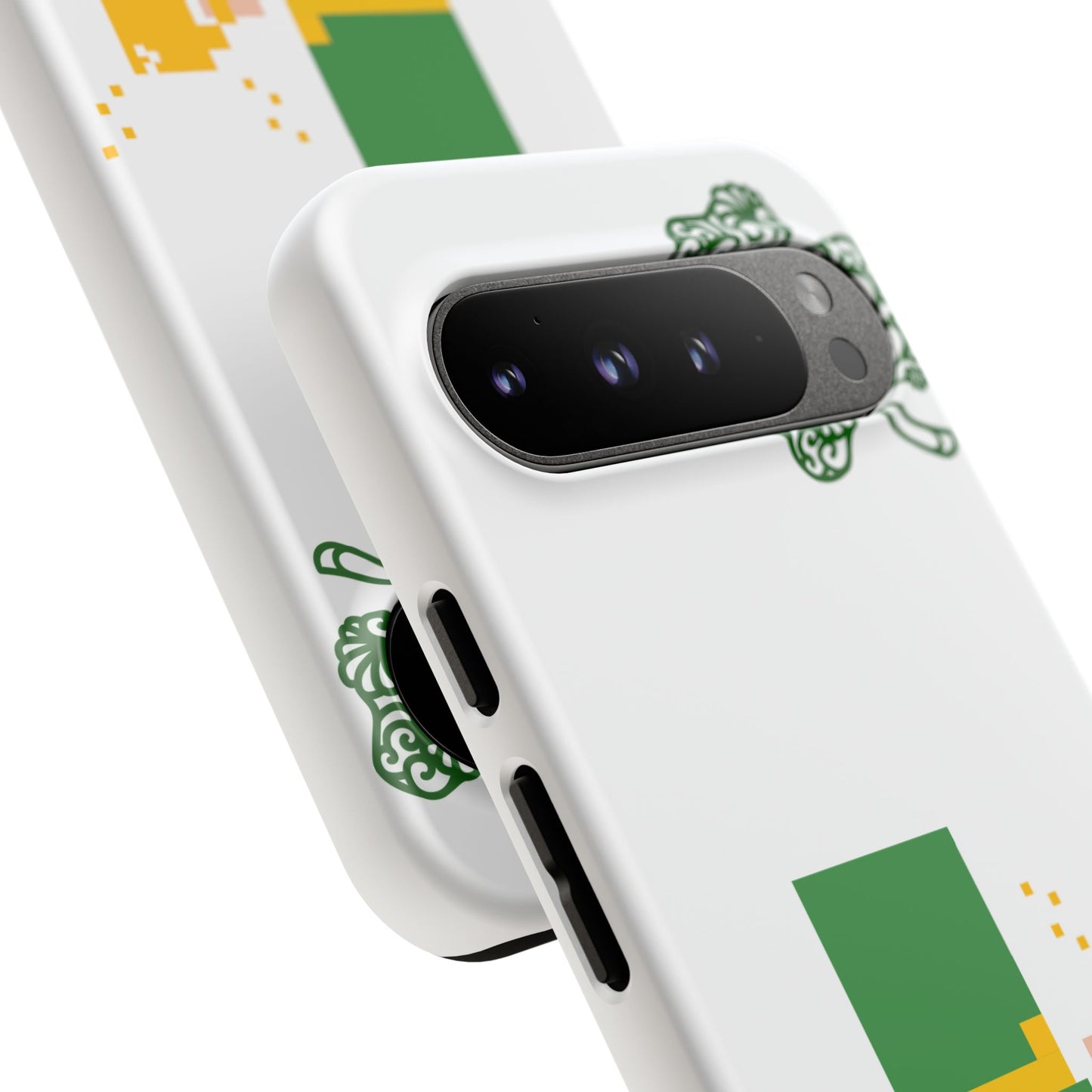 St. Patrick’s Pixel Leprechaun Phone Case — Cute Retro Gaming Clover Design