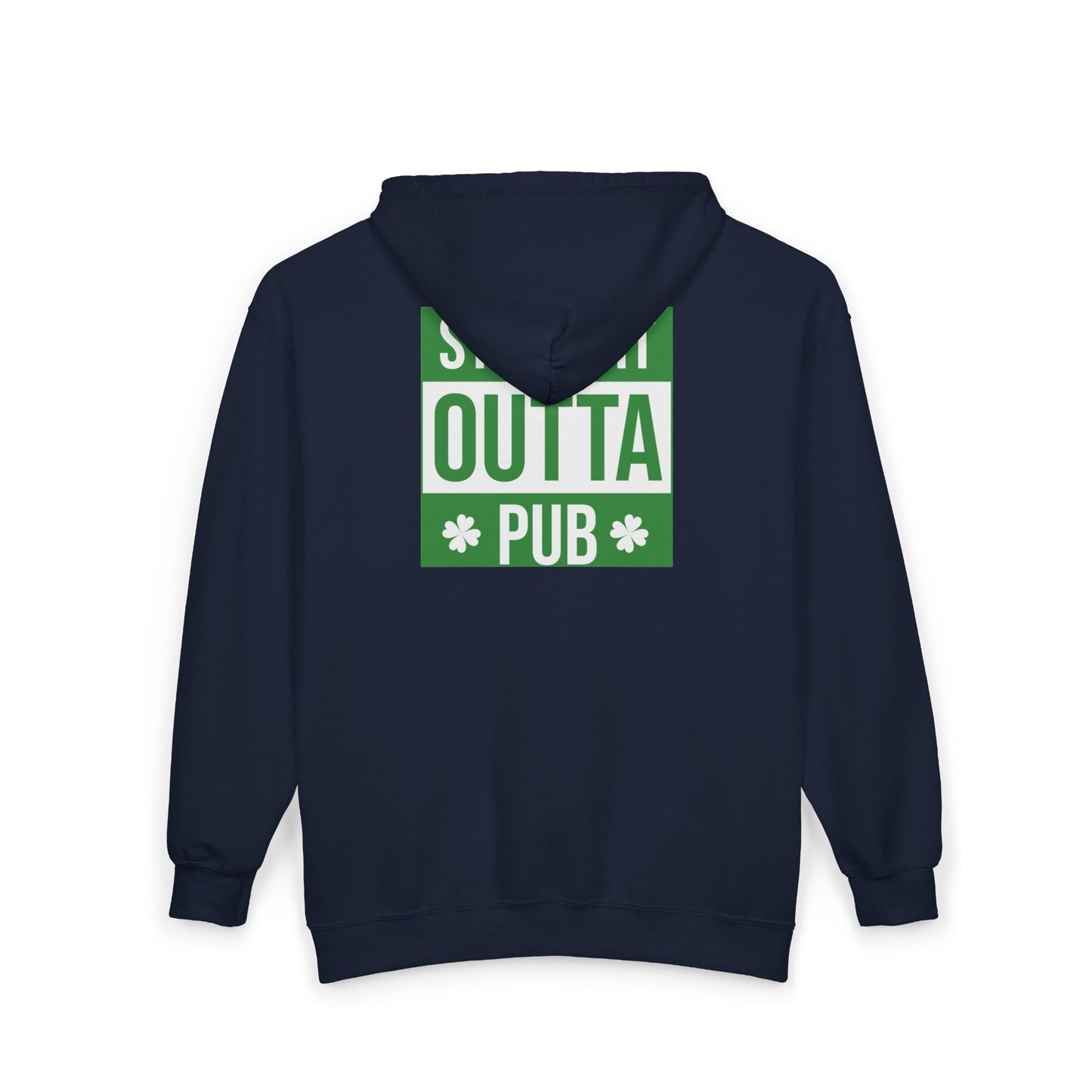 Cheers! Beer Zip Hoodie — ‘Straight Outta Pub’ St. Patrick’s Day Sweatshirt
