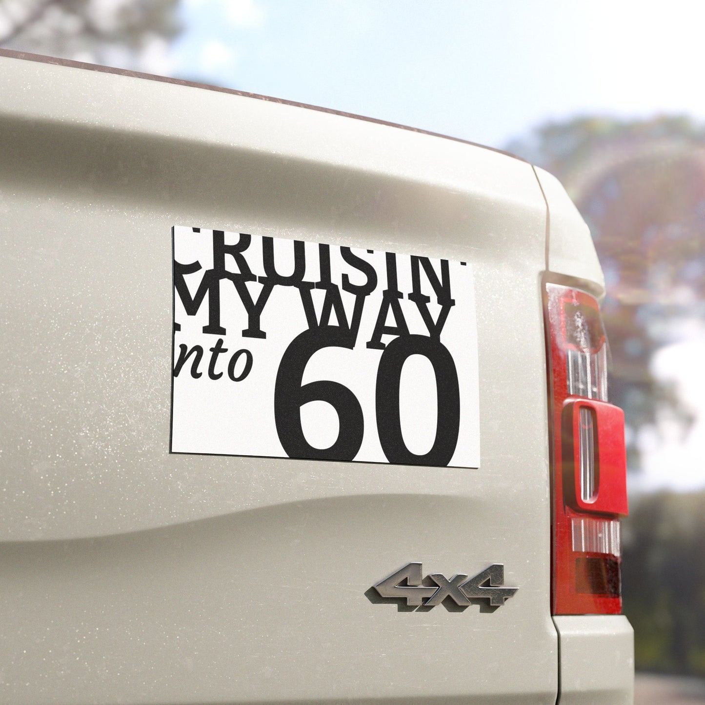 Car Magnet — "Cruisin' My Way Into 60" Birthday Car Magnet